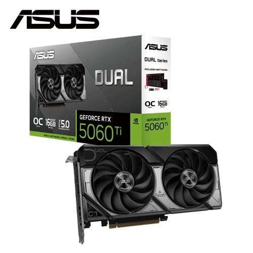 抗漲搭機價!!!華碩 DUAL-RTX5060TI-O16G(2632Mhz/16G DDR7/1H3DP/22.9cm/雙風扇)