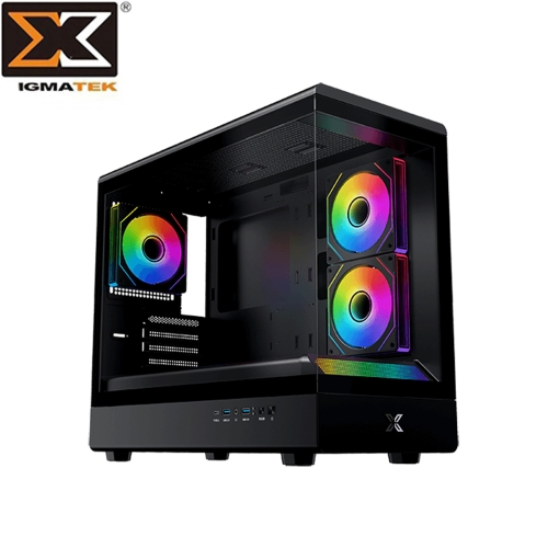 XIGMATEK Pura ML M-ATX/全景透側/CPU高17.5cm/VGA長28cm/支援360水冷