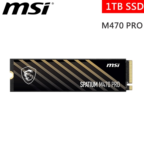 微星 SPATIUM M470 PRO 1TB/Gen4/讀6000/寫4500/QLC顆粒 五年保